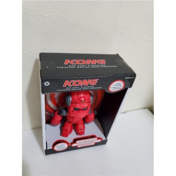 KING KONG DIE CAST INTERACTIVE ACTION FIGURE RED INFRARED TECH LED LIGHTS TOY - Picture 6 of 7